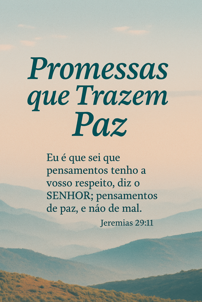 Promessas que trazem paz