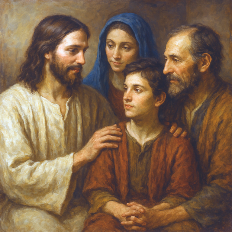 jesus-tiago-maria-e-jose-768x768 Visão Panoramica do Evangelho de Lucas