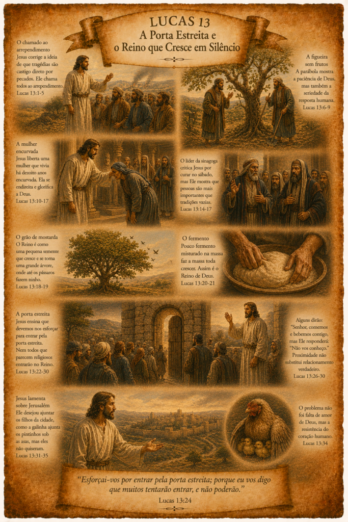 Capítulo 13 — A Porta Estreita e o Reino que Cresce em Silêncio